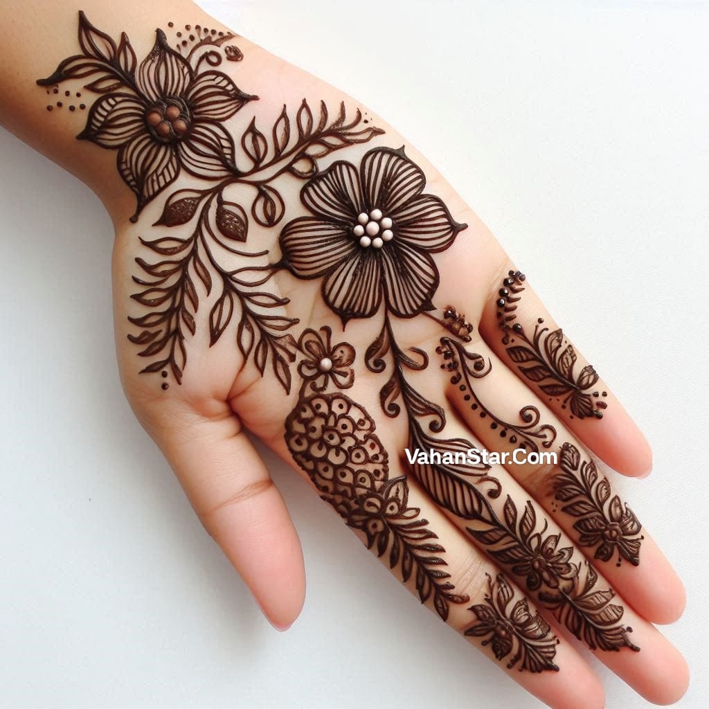 Patta mehndi design back hand पत्ती वाली मेहंदी डिजाइन बैक हैंड