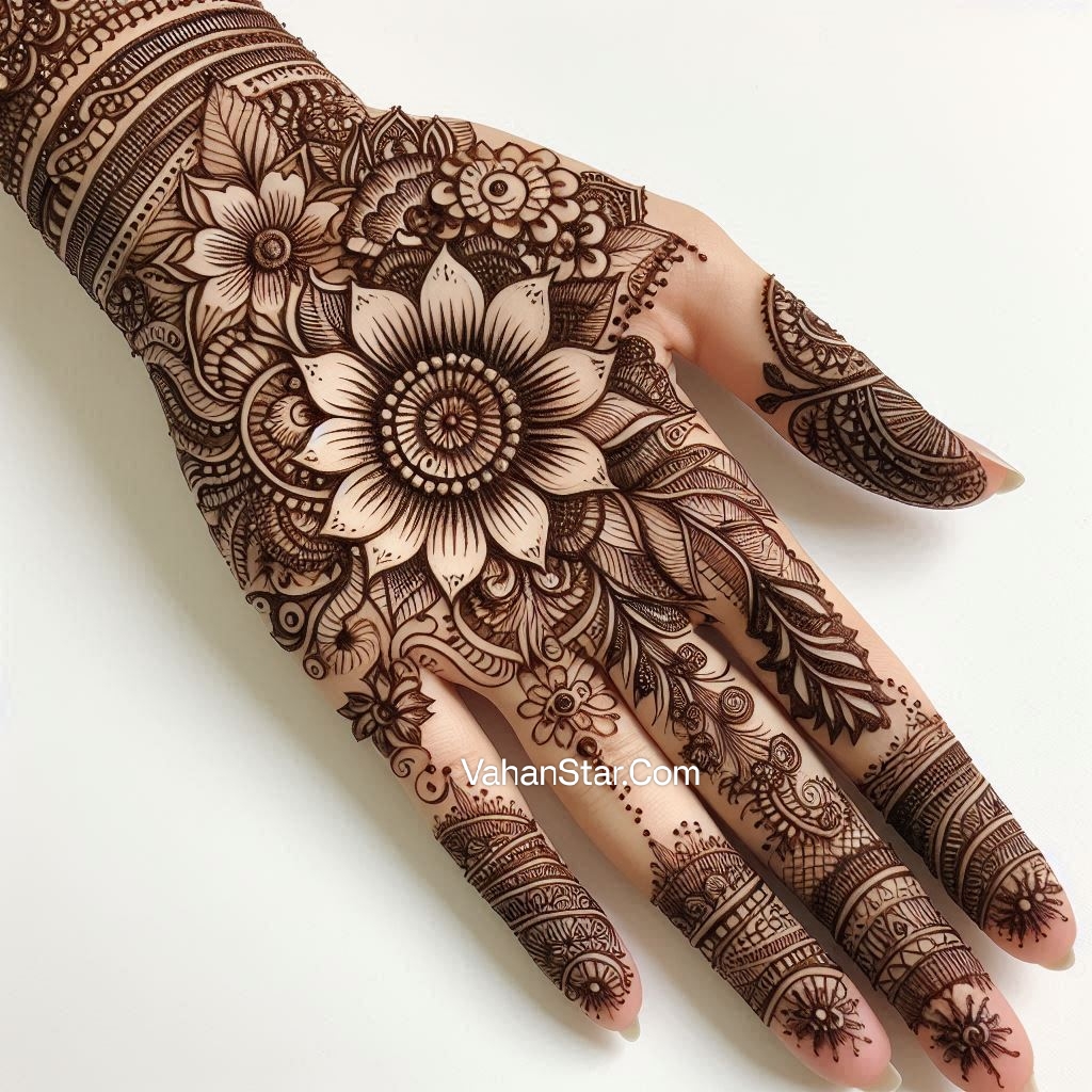 circle mehndi design 2024 सर्कल मेहंदी डिजाइन 2024. back hand front hand easy circle mehndi design 2024