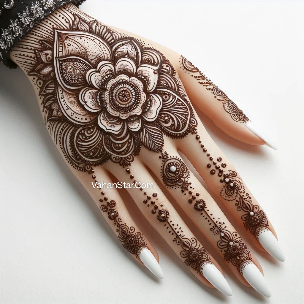 circle mehndi design 2024 सर्कल मेहंदी डिजाइन 2024. back hand front hand easy circle mehndi design 2024