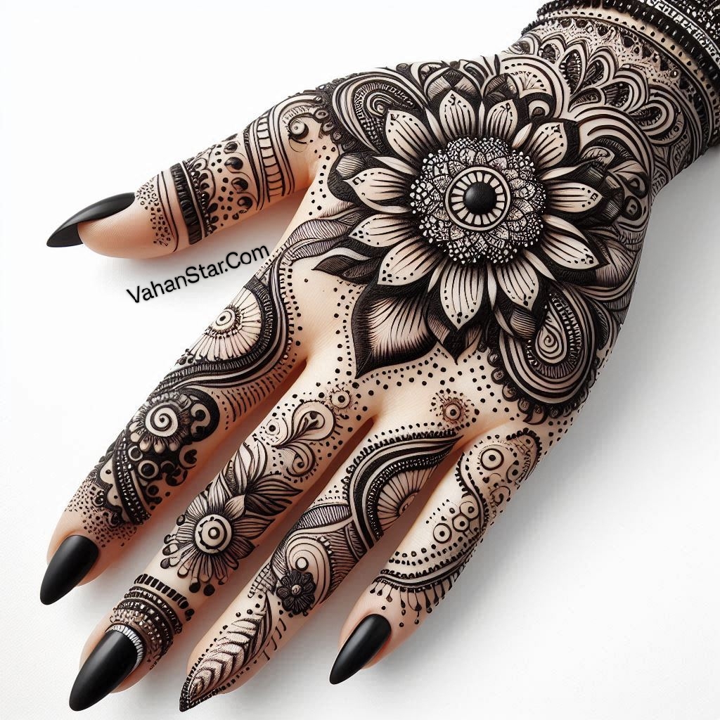 round shape mehndi design 2024 . mehndi design round shape 2024