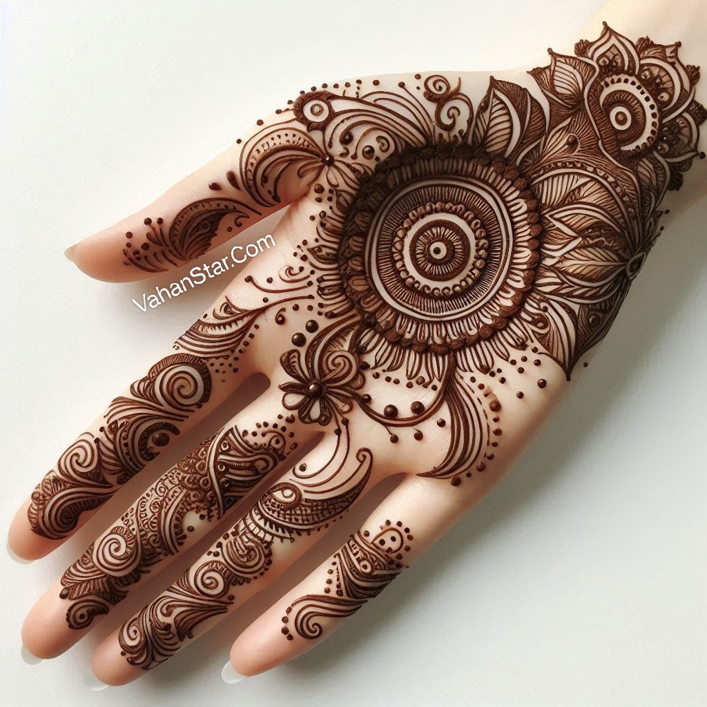 circle mehndi designs for front hand 2024 सर्किल मेहंदी डिजाइन फ्रंट हैंड 2024