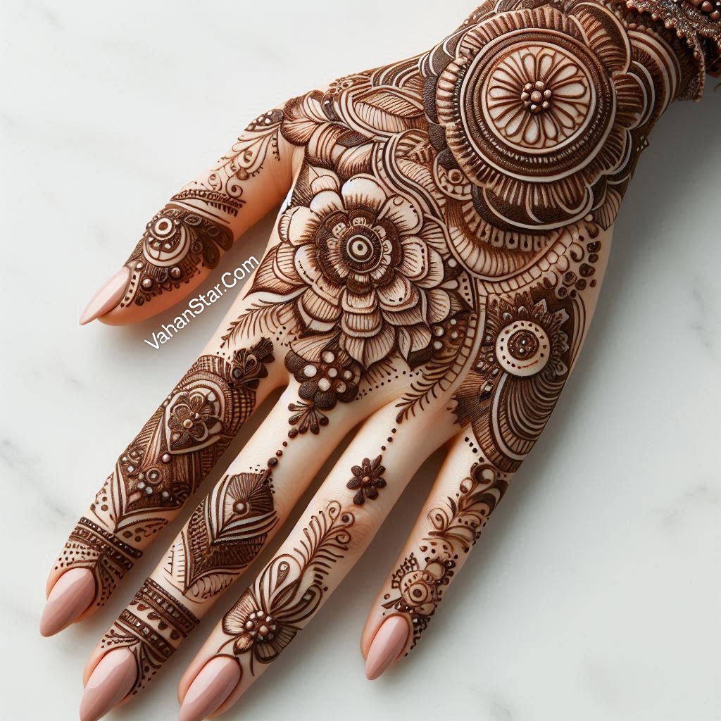 easy circle mehndi designs 2024 इजी सर्किल मेहंदी डिजाइन 2024