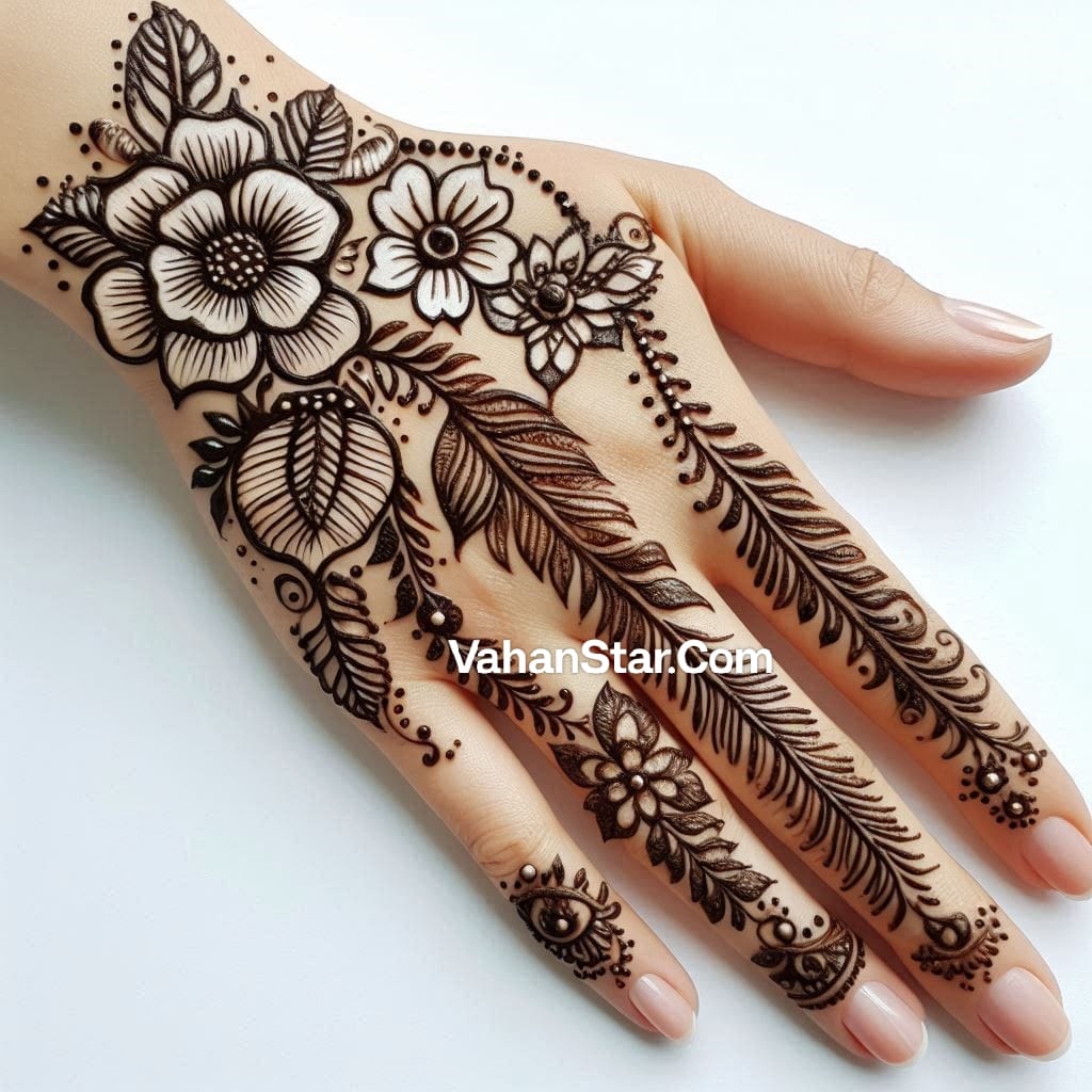 Read more about the article patta wali mehandi पत्ता वालीमेहंदी . Arabic simple full hand patta wali mehandi design for front hand and back hand