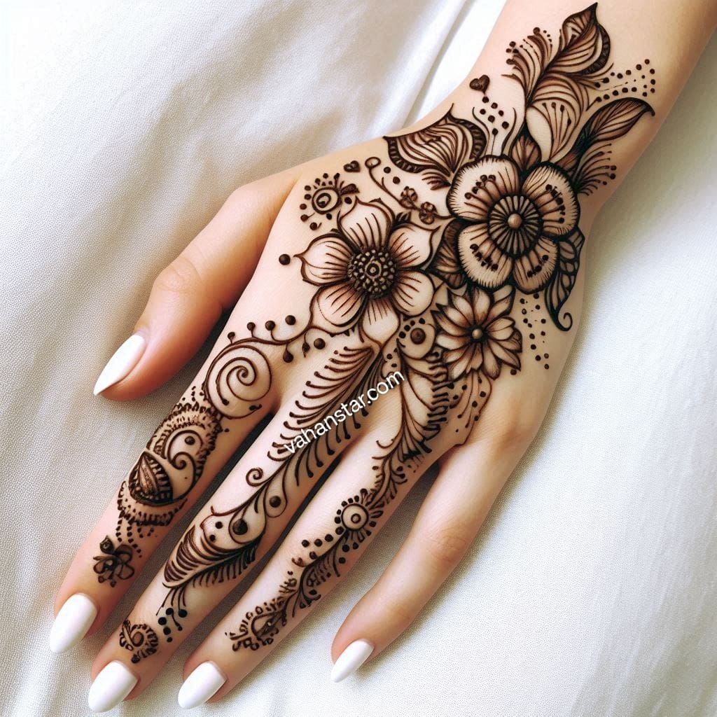 उल्टे हाथ की मेहंदी डिजाइन फोटो उल्टे हाथ की मेहंदी डिजाइन सिंपल simple mehndi design piche ka